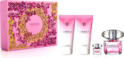 Set parfum Versace Bright Crystal EDT, 90ml, me xhel dushi dhe krem trupi, për goca