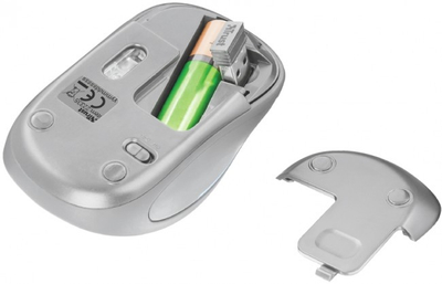 Бежичен глушец Trust Yvi FX, оптички 1600 DPI, бел