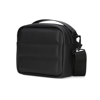 Çantë krahu Rains Shield Box, crossbody, poliester, e zezë