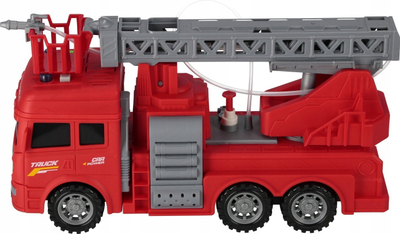 Lodër kamion zjarrfikës Mega Creative Fire Department, me ujë, drita edhe zëra, i kuq