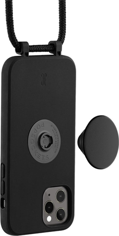 Kuti mbrojtëse Just Elegance JE PopGrip për iPhone 11 Pro 5.8", TPU, e zezë