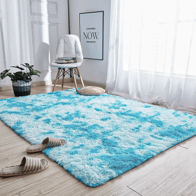 Tapet Strado Ombre Shaggy, 120x170 cm, grumbull i gjatë, blu ombre e çelët