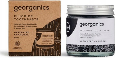 Pasta dhëmbësh Georganics Fluoride me qymyr të aktivizum, me mente
