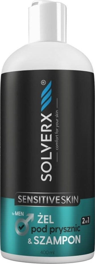 Xhel dushi edhe shampo Solverx, 2 në 1 për burra, 400 ml