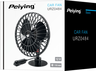 Ventilator veture PeiYing Car Fan, 12V, me kupë thithëse