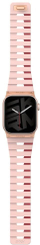 Rrip dore Skinarma Gemini Pink Band për Apple Watch 42/41/40 mm, silikon, rozë