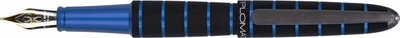 Stilolaps me pendë Diplomat Elox Blue Ring, trup metalik, pendë çelik inox, i zi me t’u blu