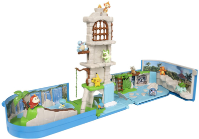 Set loje Pokemon Battle Ruins Carry Playset, arenë portabile beteje, me figurë Pikachu 2", shumëngjyrësh