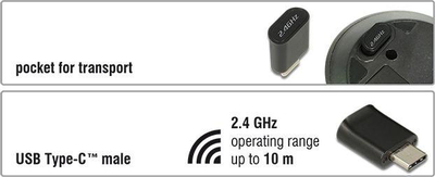 Maus Delock 12526, wireless, USB, i zi