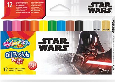 Ngjyra vaji pastel Patio Colorino Star Wars, 12 copë, shumëngjyrëshe