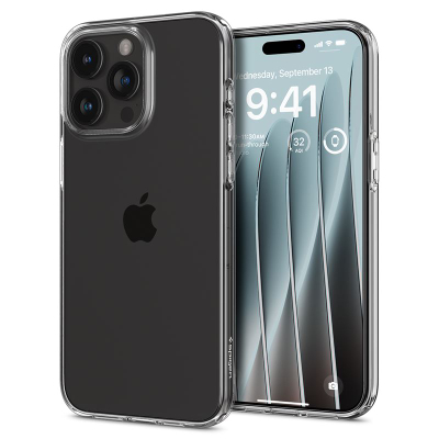 Mbrojtëse telefoni Spigen Crystal Flex për iPhone 15 Pro Max, transparente