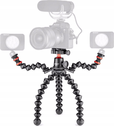 Tripod fleksibël JOBY GorillaPod 3K PRO Rig, mban deri në 3 kg, me kokë sferike, ngjyrë e zezë