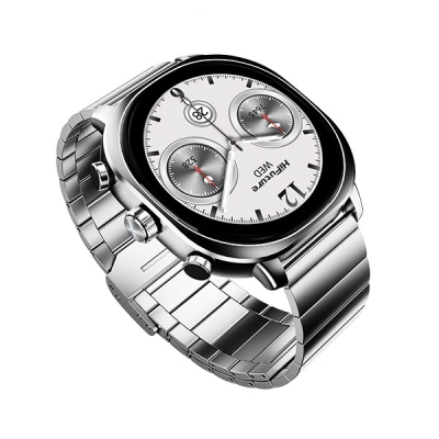 Ora inteligjente HiFuture AIX, ekran 1.43" AMOLED, çelik inox, Titanium Silver