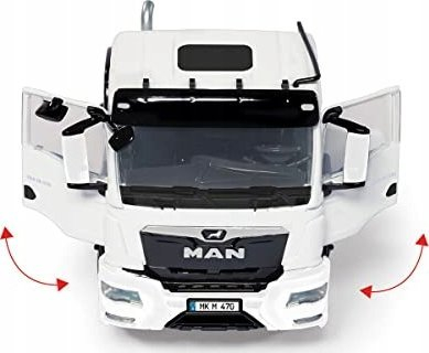 Model kamioni Wiking MAN TGS 18.510 4x4 WK077652, 2 boshte, 1:32, i bardhë