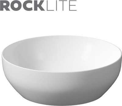 Lavabo qeramike Cersanit Larga K677-018, 40x40cm, rreth, e bardhë mat