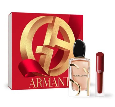 Set për femra Giorgio Armani Sì Intense, EDP 100 ml + buzëkuq Meastro Satin 12 4 ml