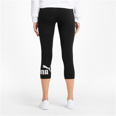 Leggins Puma ESS 3/4 Logo W, pambuk elastik, të zeza