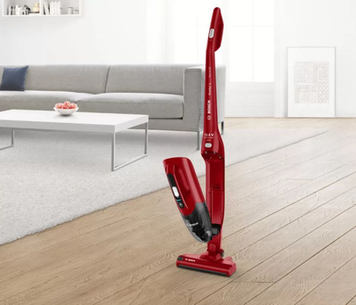 Fshesë në këmbë Bosch Readyy'y BBHF214R, pa kabllo, 2 në 1, e kuqe