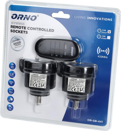 Set prizash inteligjente Orno, wireless mini 2+1, IP44, me telekomandë