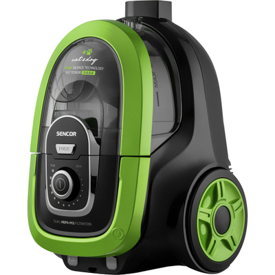Fshesë elektrike Sencor SVC 1038GR 3AAA, 750W, e Zezë – Gjelbër