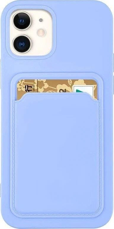 Këllëf silikoni Hurtel Card Case për Samsung Galaxy A72 4G, me xhep për kartela, vjollcë