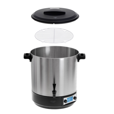 Pasterizues elektrik Adler AD 4496, 27L, çelik inox, i bardhë