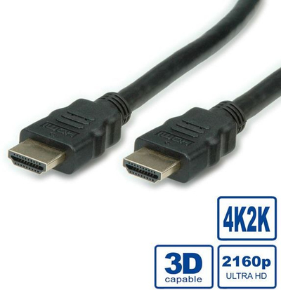 Kabllo HDMI VALUE Ultra HD, 2m, me Ethernet, i zi