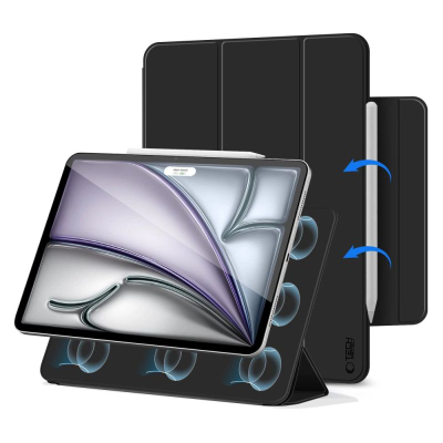 Заштитна маска за таблет Tech-Protect SmartCase Magnetic, за iPad Air 13", 2024-2025, црна