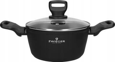 Tenxhere Zwieger Stiga, 20 cm, me kapak, gri