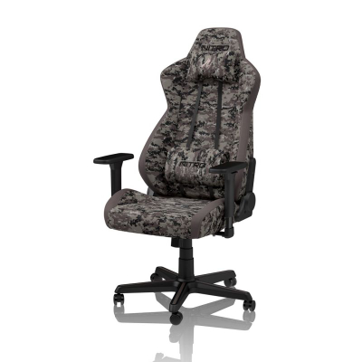 Гејминг столче Nitro Concepts S300 Urban Camo, ергономско, со потпирачи за раце, сиво камуфлажно