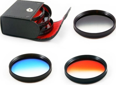 Set filtrash polarizues Seagull 676, 58mm, gri, blu, portokalli