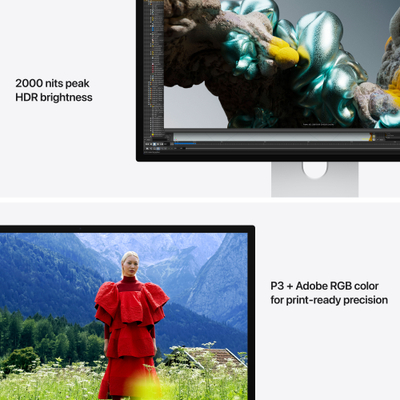 Apple Studio Display XDR, Nano-texture glass, Tilt- and height-adjustable stand