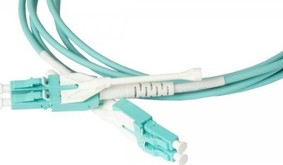 Kabllo fibër optike Alcasa LW-U802LC3, OM3, 2 m, 2x LC, aqua