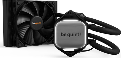 Ftohës me ujë be quiet! Pure Loop, 120mm, me LED të bardhë, i zi