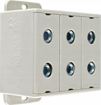 Bllok terminal ZGX 3x35, 3 pole, 35mm², gri