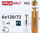 Vida druri Haushalt SCREW FOR CHIPBOARD 6.0x120/72, set 5 copë, e verdhë
