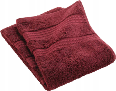 Peshqir banjoje Douceur d'intérieur Terry Towel, 90 x 150 cm, pambuk bio, bordo