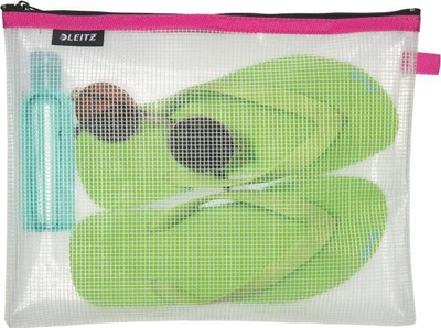 Xhep udhëtimi Leitz WOW, madhësia L, 30 x 23 cm, rozë