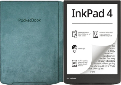 Mbulesë PocketBook InkPad 4 Flip, për InkPad 4 dhe InkPad Color 2, jeshile