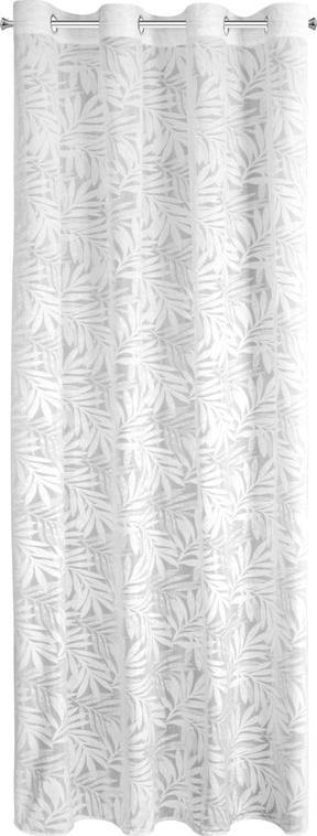 Perde Eurofirany Drape 400591, 140 x 250 cm, me gypa metalikë, e bardhë