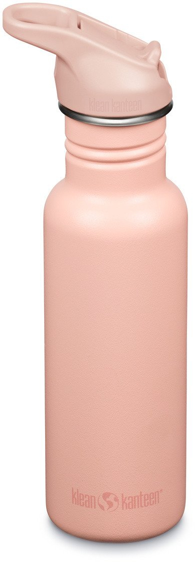 Shishe uji Klean Kanteen Classic, 27oz, kapak sportiv Flip Seal, Peach Parfait