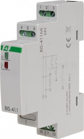 Rele bistabile Zamel BIS-411M, 1P 16A, 24V AC/DC, me memorie