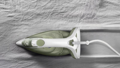 Hekur me avull Tefal Easygliss Eco FV5781E1, Durilium Airglide, modalitet Eco, jeshil e bardhë