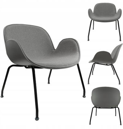 Fotelja Nuforma IMOLA, dizajn modern, 73x65.5x65.5cm, gri