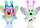 Set figurina Bluey 2-Pack, Baby Bluey dhe Chilli, lodra për kalamaj