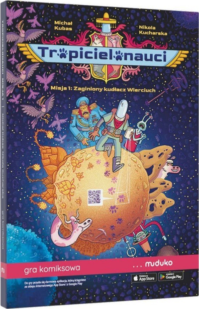 Liber komik interaktiv “Trackernauts Comic Game”, me QR kode, aplikacion falas