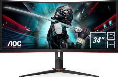 Monitor AOC CU34G2 3440 x 1440 (UWQHD) 100Hz 1ms 21: 9, 34", i zi
