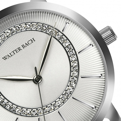 Orë dore për femra Walter Bach Trier Silver Steel WAL-4518, e argjendtë
