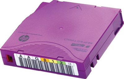 Kasetë ruajtjeje HP LTO-6, 2.5TB, për backup, e zezë