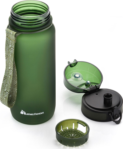 Shishe sportive Meteor Bottle, 650 ml, me sitë, e gjelbër